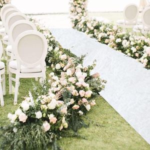 Corridore <span class=keywords><strong>bianco</strong></span> del corridoio del corridore del corridoio per gli accessori di nozze cerimonia romantica corridoio decorativo tappeti espositivi semplici - Product Image 3