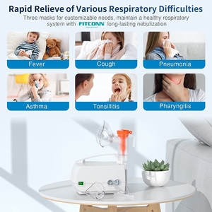 Mesin nebulizer rumah profesional genggam, nebulizer sistem kompresor pernapasan kabut Inhaler - Product Image 4