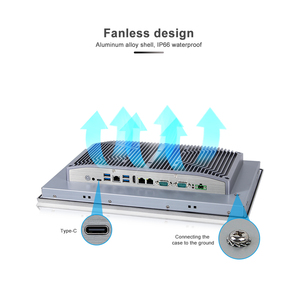 PC industriel tout-en-un à écran tactile capacitif intégré professionnel OEM, étanche IP65, pour extérieur, Windows 11, 15,6 pouces - Product Image 2