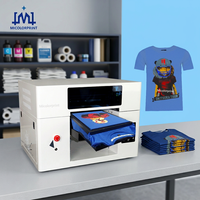 Printer Inkjet DTG A3 dengan Print Head XP600 untuk Pencetakan Kaos Langsung ke Pakaian, Multiwarna Otomatis, Foto A4/70s