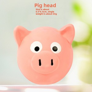 Neuankömmling 3PCS Lustige Frosch Schwein Affe Tier Weich gummi Quietschen Hunde bälle Kau spielzeug für kleine mittelgroße Welpen Haustier Hunde - Product Image 2