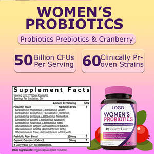 Cápsulas de Probióticos Personalizadas OEM ODM para Mujeres, Marca Privada, Suplemento de Cápsulas Prebióticas y Probióticas - Product Image 3