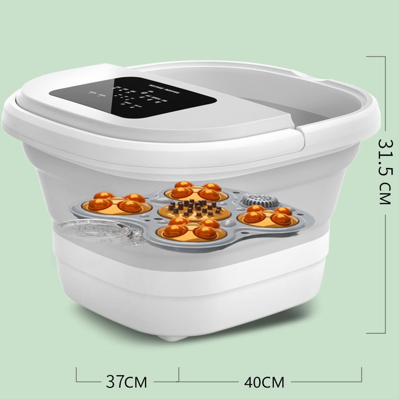 Складная Ванна для ног с контролем температуры, домашний педикюр, спа для ног, снимает стресс и улучшает кровообращение ног, массажер