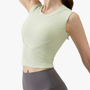 Chaleco Deportivo de Verano con Espalda Cruzada para Mujer, Top de Yoga Acolchado Antideslizante, Sin Mangas, para Fitness y Belleza - Product Image 2