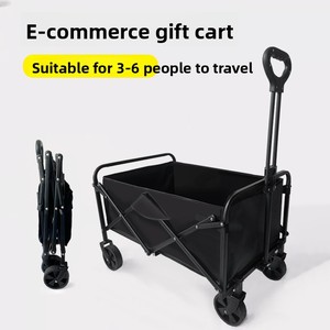 आउटडोर शिविर शॉपिंग पिकनिक के लिए थोक पोर्टेबल फोल्डेबल चार पहिया भंडारण सभी इलाके का उपयोग शिविर कार्ट - Product Image 6