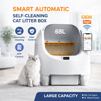Bac à litière pour chat à nettoyage automatique, facile à nettoyer, contrôle par application intelligente, grande capacité, capteurs de sécurité, faible bruit, contrôle des odeurs