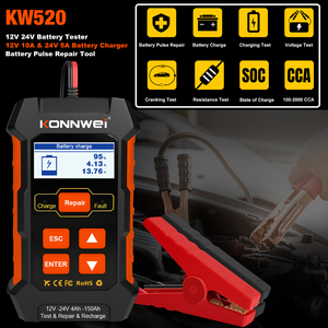 KONNWEI KW520 24V 12V 5A 10A Outil de diagnostic de voiture <span class=keywords><strong>Scanner</strong></span> de diagnostic de batterie et <span class=keywords><strong>chargeur</strong></span> avec fonction de réparation - Product Image 5