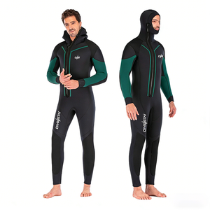 Traje de Neopreno DIVESTAR de 7mm con Capucha para Buceo en Aguas Profundas y Trabajo, Costuras Impermeables, Forro de Tela Cálida - Product Image 1