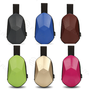 Fuliya personnalisé hommes utilitaire USB multi couleur noir étanche unisexe sport de plein air poitrine bandoulière pochette arrière coque dure sac à bandoulière - Product Image 4