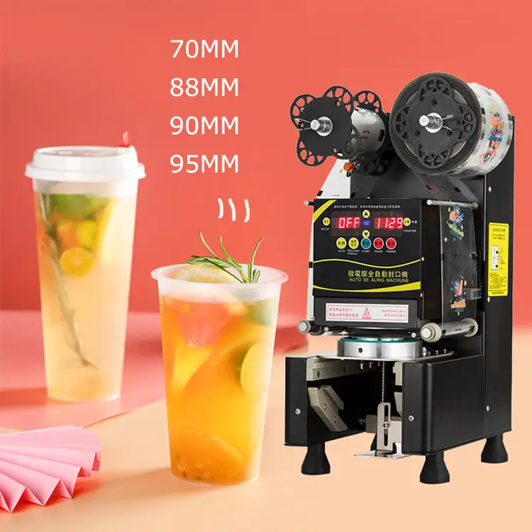 Macchina automatica per la sigillatura del tè a bolle Bubble Tea Shop Boba Cup Sealing Machine Cup Sealer Machine