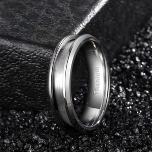 Poya cao đánh bóng titan trống vòng cho Inlay 8mm 6mm 4mm Cá nhân hoá Laser trống Nhẫn - Product Image 5