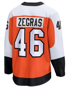 Hoge kwaliteit heren Philadelphia 39 Michkov 11 Konecny 46 Zegras gestikte ijshockeytrui op maat gemaakte truien met logo - Product Image 4