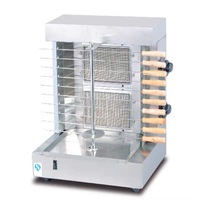 Machine à shawarma au gaz automatique à 2 brûleurs de qualité commerciale, excellent rapport qualité-prix