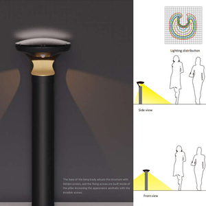 Năng lượng mặt trời <span class=keywords><strong>LED</strong></span> Pathway vườn Patio cảnh bollard giọng Đèn Ngoài Trời - Product Image 4