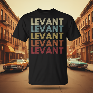 Camiseta Levant Retro Vintage con texto, color negro, unisex, talla mediana para adultos - Product Image 3