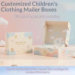 Vente en gros de boîtes cadeaux pour vêtements de bébé imprimées avec des dessins animés personnalisés, design avion - Product Image 2