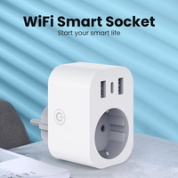 Factory ESP8684 Wifi App Control remoto por voz Smart Socket EU Plug 16A con 2 puertos USB y tipo C