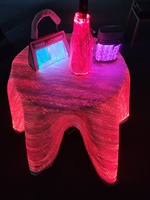 Tissu de fibre optique de lumière LED lumineuse RVB pour les sacs de chiffons de chaussures rougeoyants