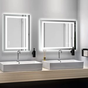 ETL Quality Modern Corrosion-resistant Silver Glass Rectangle Touch <strong>Sensor</strong> IP65 Rated LED <strong>Light</strong> Wall-Mounted Fogless <strong>Bathroom</strong> - Product Image 2