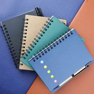 Kraft Paper <b>Note</b> <b>Book</b> Combination <b>Note</b> Paper Convenience Stickers Many Times Use Notice Stickers Set Customization <b>A5</b> Size - Product Image 1