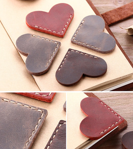 Marcapáginas de Cuero Genuino Vintage con Forma de Corazón, Resistente al Agua, Impreso con Letterpress, Accesorios de Lectura - Product Image 5