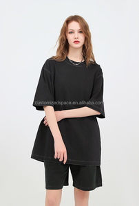 T-shirts unisexes en coton pour hommes, coupe ample, manches courtes, imprimés, effet délavé, style vintage Y2K, streetwear, coupe carrée, tee-shirt éco-responsable - Product Image 2