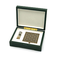 Boîte cadeau en bois vert pour parfum et cosmétiques WANJING avec logo personnalisé imprimé à l'écran pour Attar Oud Oil Modèle WJWX001