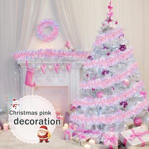 Hiasan Garland Natal Pink Biru Putih, Garland Metalik untuk Dekorasi Valentine, Ulang Tahun, Pernikahan, Pesta, Liburan, Perlengkapan Rumah - Product Image 3