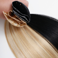 Nouvelle Arrivée Extensions de Cheveux Humains Double Trame Machine Genius Weft Remy Naturelles Russes 100% Cheveux Alignés dans le Sens des Cuticules