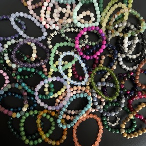 Cristaux Guérison Pierres Bracelet Mode 6/8/10mm Pulseras Mujer Pierre <span class=keywords><strong>Jade</strong></span> Perles Élastique Bracelets Bijoux pour Hommes Femmes - Product Image 6