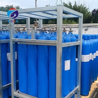 Support de bouteilles de gaz en acier haute pression QDBG pour 12/16/25 bouteilles, pour le stockage et le transport d'oxygène, d'azote et d'argon