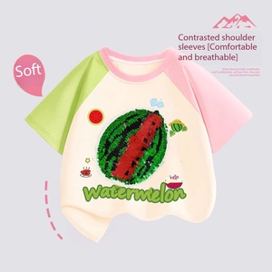 <span class=keywords><strong>T</strong></span>-<span class=keywords><strong>shirt</strong></span> réversible à paillettes pour garçons et filles, en pur coton, à manches courtes, respirant, color-block, nouvelle collection é<span class=keywords><strong>t</strong></span>é - Product Image 4