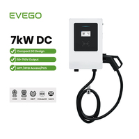 EVEGO OEM ODM Cargador de CC para Vehículos Eléctricos de 7kW CCS1 CCS2 GBT Estación de Carga Comercial para Vehículos Eléctricos con Pistola Única y Compartición Dinámica de Carga EVSE