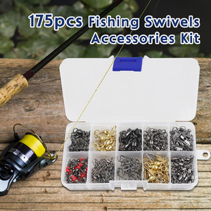 Kit de 175 Émerillons de <span class=keywords><strong>Pêche</strong></span> <span class=keywords><strong>à</strong></span> Roulement <span class=keywords><strong>à</strong></span> Billes, Émerillons <span class=keywords><strong>à</strong></span> Trois Voies, Accessoires de Connecteurs de Ligne de <span class=keywords><strong>Pêche</strong></span>, Boîte <span class=keywords><strong>à</strong></span> <span class=keywords><strong>Pêche</strong></span> - Product Image 6