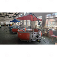 Moteur Électrique Solaire Bbq Fabricants de Bateau Barbecue Donut Bateau Donut Ponton Vert d'Eau Barbecue Rond Bateau Barbecue