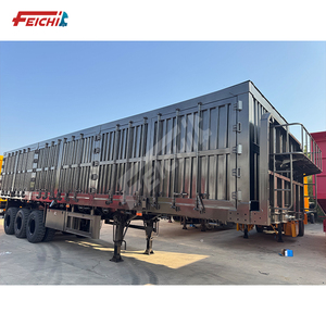 Semi-<span class=keywords><strong>remorque</strong></span> Feichi 3 essieux 60 tonnes personnalisable pour transport de marchandises, fourgon sec de haute qualité, best-seller, avec rideaux latéraux, à vendre - Product Image 2