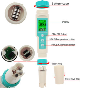 7 in 1 PH/TDS/EC/ORP/S.G/Salzgehalt/Temperatur messgerät für Trinkwasser becken Hydro ponik für Labor aquarium - Product Image 4