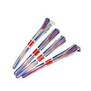Pinzas para el cabello de 12 cm de plástico con diseño Union Jack y purpurina, herramientas de peinado para mujer de uso diario - Product Image 1
