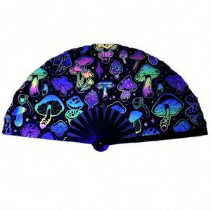 Abanicos de Mano Tradicionales de Bambú de 33 cm con Tela Pintada, Historia Corporativa, Cronología de la Empresa, Recuerdo para el Personal, Arte Folclórico, Amor - Product Image 2