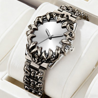 Montre pour homme Y2K Devil's Claw, montre à quartz de luxe pour homme, montre en acier inoxydable étanche avec affichage du calendrier, vente en gros