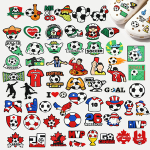 Accesorios para Calzado de la Copa <span class=keywords><strong>Mundial</strong></span> 2026, Cuentas Decorativas de PVC para Zapatos de Fútbol, para Fanáticos, Venta Caliente - Product Image 1