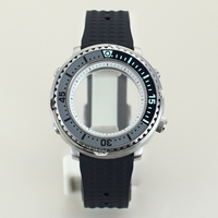 Boîtier de montre de plongée en acier inoxydable de 43,3 mm avec verre saphir pour mouvements NH34/35/36/38, bracelet en caoutchouc respirant, pièces de montre en gros