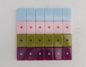 Mahjong américain de luxe premium en acrylique vert olive monocouche de 1-7/16 pouces, 160 pièces, durable, pliable, avec pieds repliables - Product Image 6