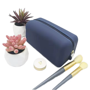 Professional Custom Silicone Cosmetic Brush Pouch Storage Bag Zipper Closure New Design Foldable Card Holder Coin <b>Purse</b> Fashion - Product Image 4
