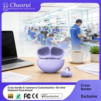 Untuk Headset Earbuds Nirkabel Binaural 5.4 Gaya Klip Telinga Baru untuk Olahraga, Tahan Air, Waktu Putar Lama