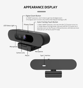 Cámara Web 4K HD con IA para Laptop, Cámara de Videoconferencia con Ajuste Automático y Micrófono - Product Image 5