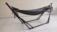 Support pliable d'hamac de tube en acier portatif de fer avec la moustiquaire pour le camping