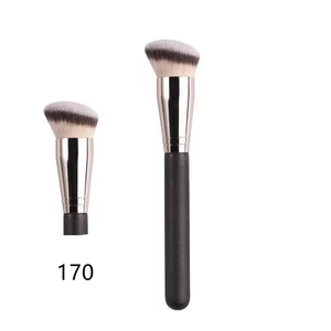 Concealer brush with wooden handle soft hair no powder beginner <b>makeup</b> brush seamless beauty <b>tool</b> mini oblique head - Product Image 3