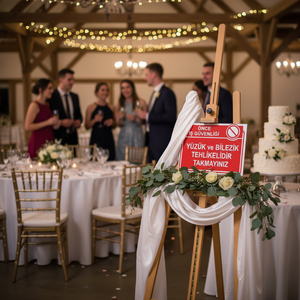 Panneaux de mariage : Attention, les bagues et bracelets sont dangereux, ne les porter pas - Product Image 3