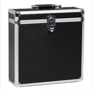 Boîte de rangement pour disques vinyles, boîte de présentation pour collection d'albums LP, organisateur de disques vinyles, capacité de rangement pour plus de 30 disques précieux, pliable - Product Image 1